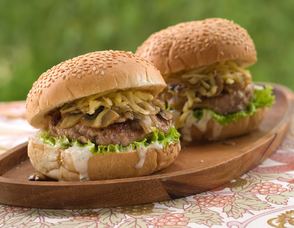 Mushroom-Onion Hoisin Burger | Recipes| Lee Kum Kee Home | USA