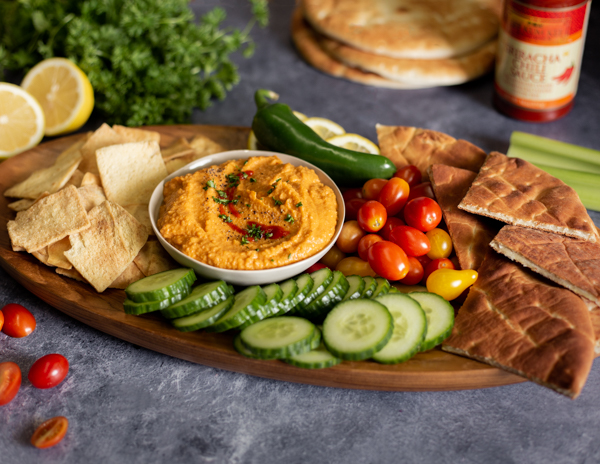 Roasted Red Pepper And Sriracha Hummus Usa