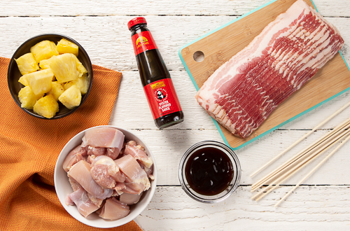 Recipe Bacon & Pineapple Chicken Kebabs_Step 1